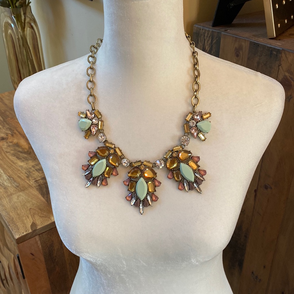 Logo Statement Necklace Gold Tone